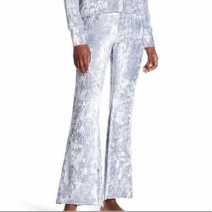 Free Press - Crushed Velvet Pants - Wide Leg, Black